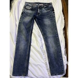 Gas Men's  Blue Jeans 32x34 Measuring To‎ Be A 30 Inseam See Photos.